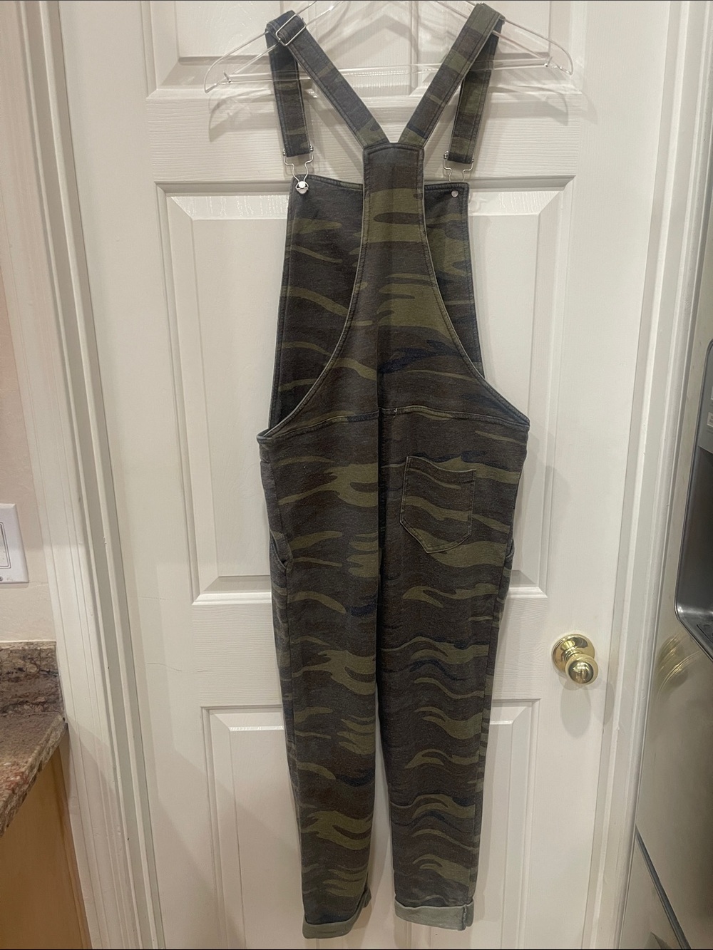 Women’s Camo Print Cotton Overalls S:S - Picture 3 of 4